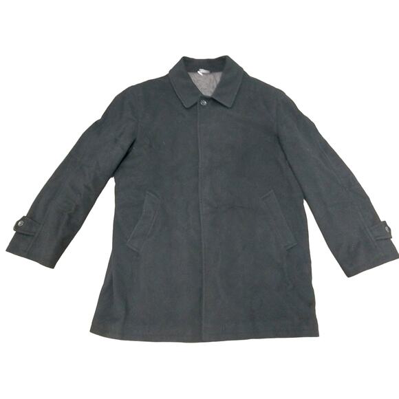 MADE IN ITALY 46R MEN BLAZER OVERCOAT CASHMERE VIRGIN WOOL BLEND - Picture 2 of 8